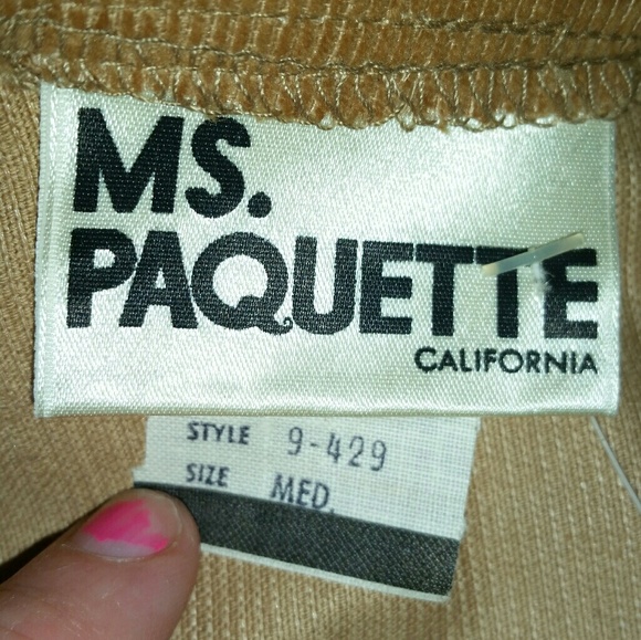 Ms. Paquette Tan Corduroy Suit Jacket Sz Med - Picture 3 of 3